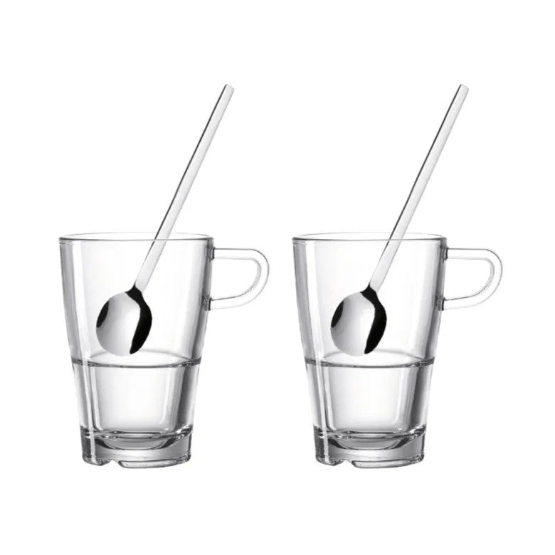 Leonardo Senso Kaffeset med sked 350ml 2-pack