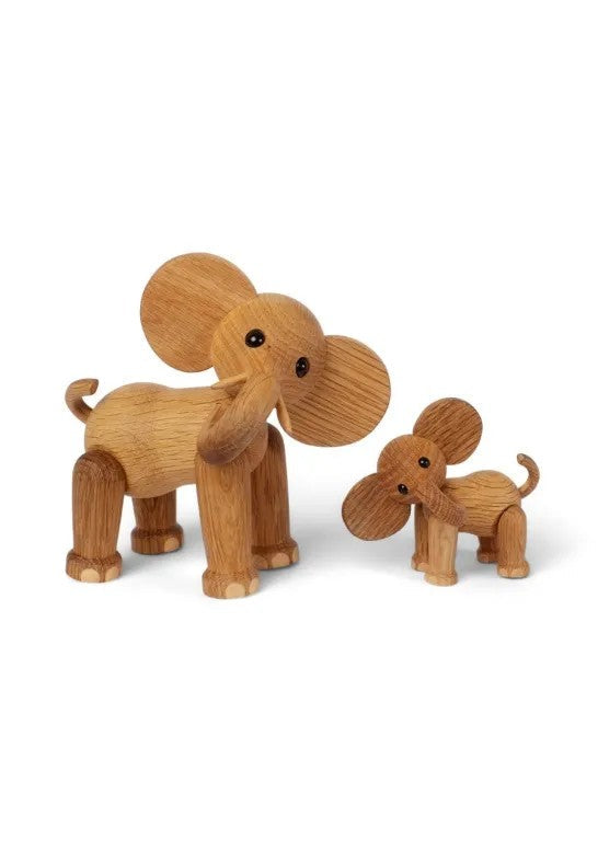 Spring Copenhagen Ella Elefant Baby Trädekoration 9 cm Ek/Lönn