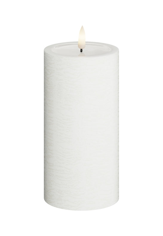 Unique Candles Unique LED Blockljus Vit 7,5x15 cm