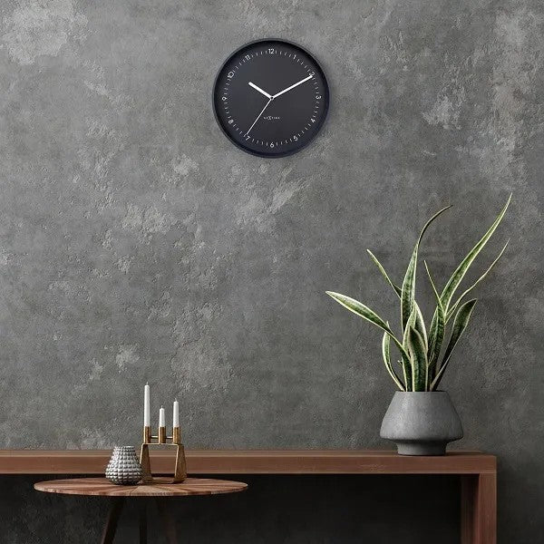 NeXtime Berlin Väggklocka Ø30 cm Svart