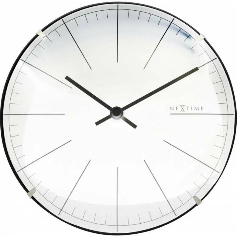 NeXtime Big Stripe Mini Dome Väggklocka ø20cm Vit