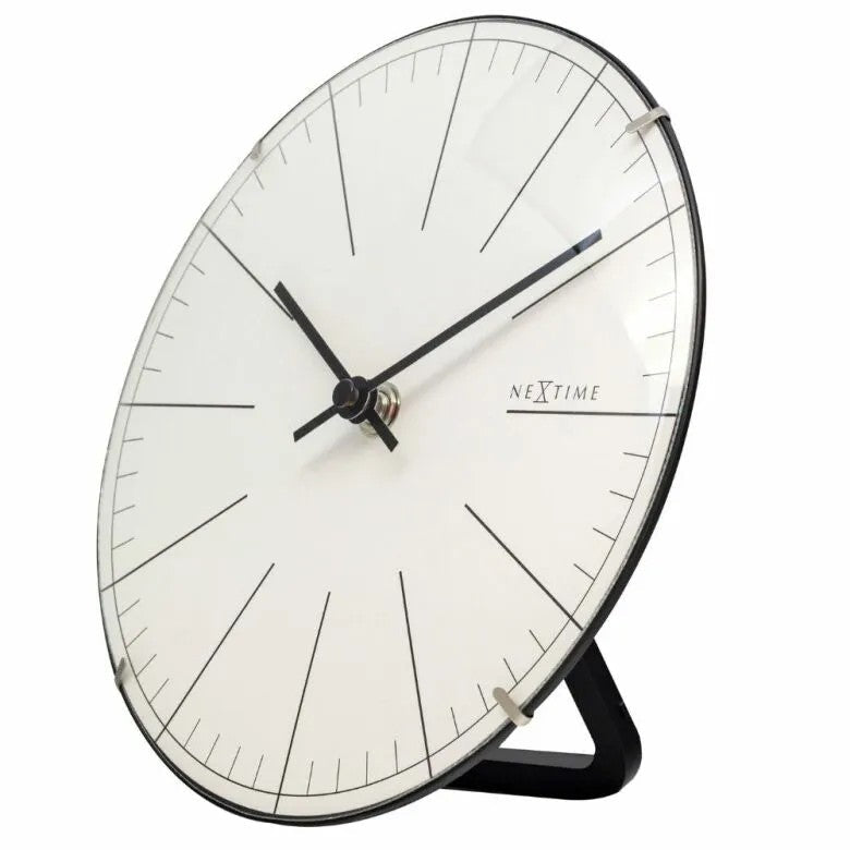 NeXtime Big Stripe Mini Dome Väggklocka ø20cm Vit