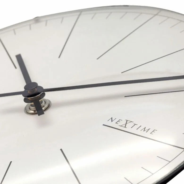 NeXtime Big Stripe Mini Dome Väggklocka ø20cm Vit