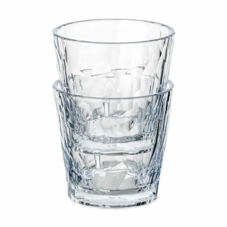 Koziol Club No. 22 Tumblerglas Plast 250 ml Crystal Clear 2-pack