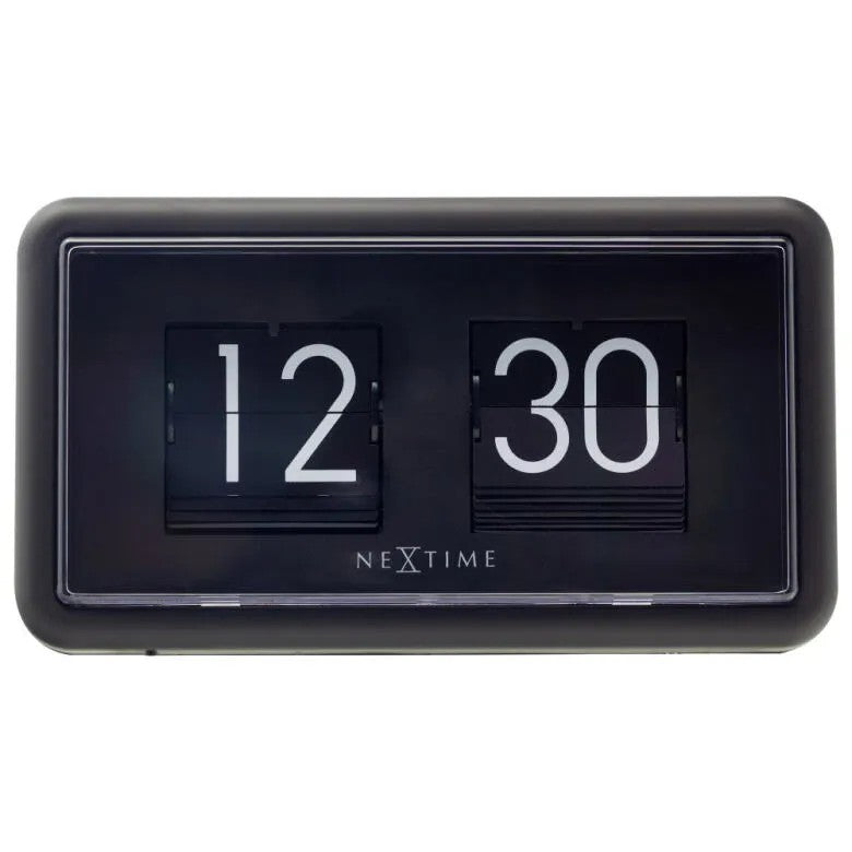 NeXtime Flip Clock 24HR Bords-/Väggklocka 18 cm Svart