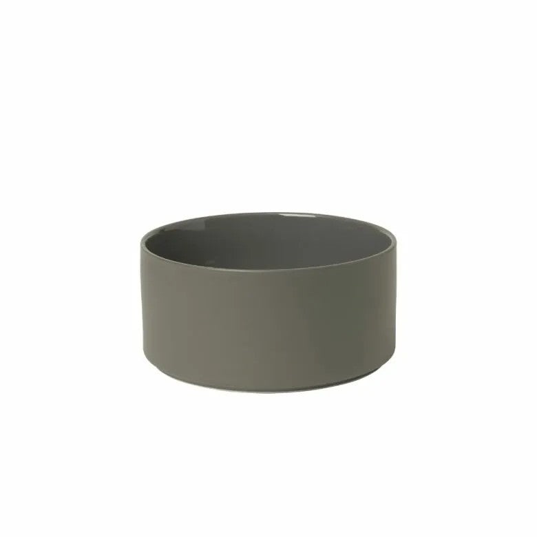 BLOMUS Pilar Hög Skål Glaserad Keramik Ø20 cm Pewter