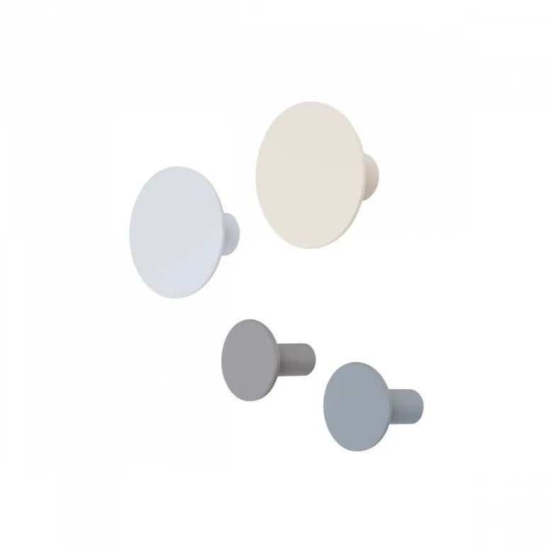 BLOMUS Ponto Väggkrokar Set/4 Warm Gray/Tradewinds/Micro Chip/Moonbeam