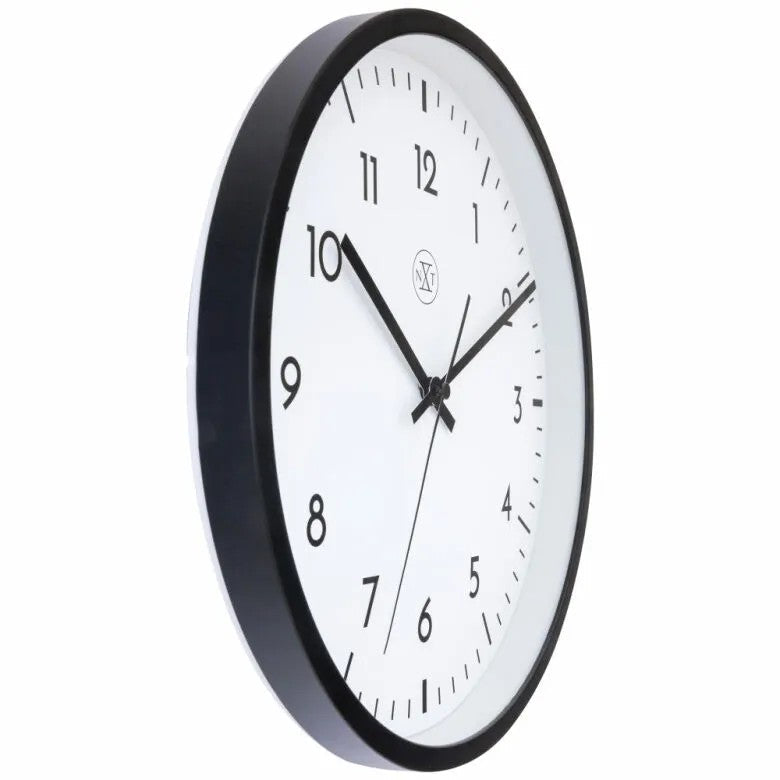 NeXtime Easy Big Väggklocka 30 cm Svart/Vit