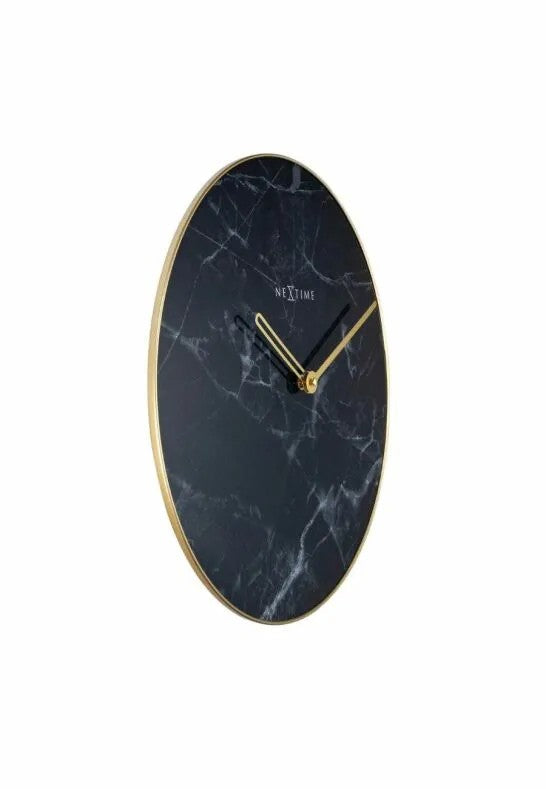 NeXtime Marble Väggklocka 40 cm Svart