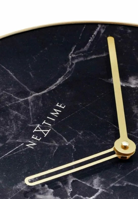 NeXtime Marble Väggklocka 40 cm Svart