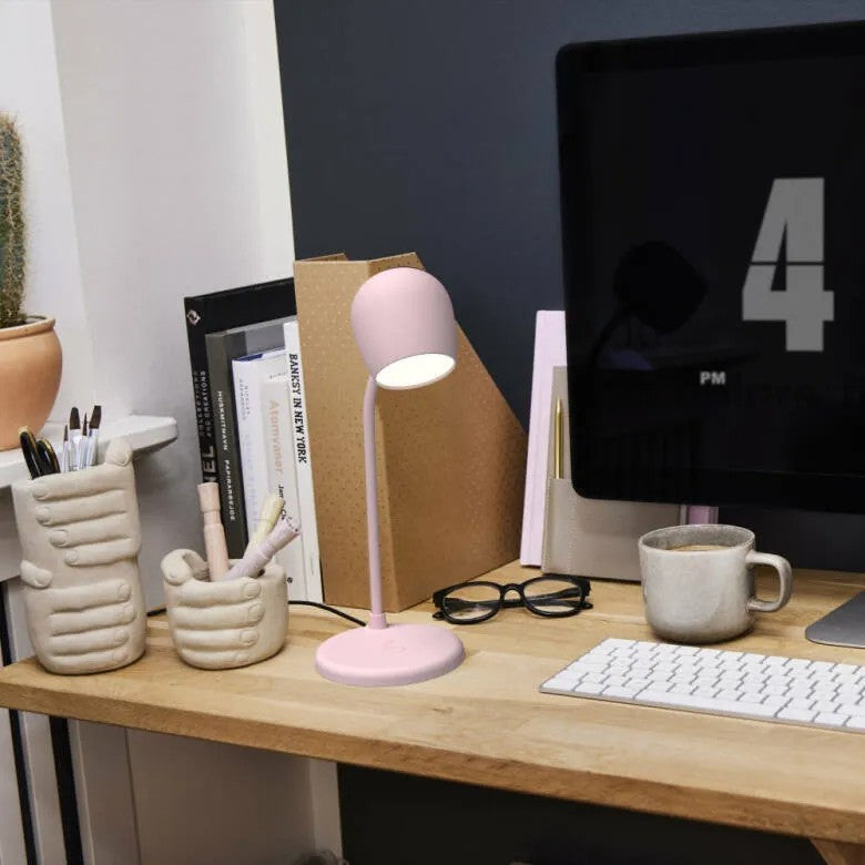Kreafunk Ellie LED-lampa/Högtalare/Qi Dusty Rose