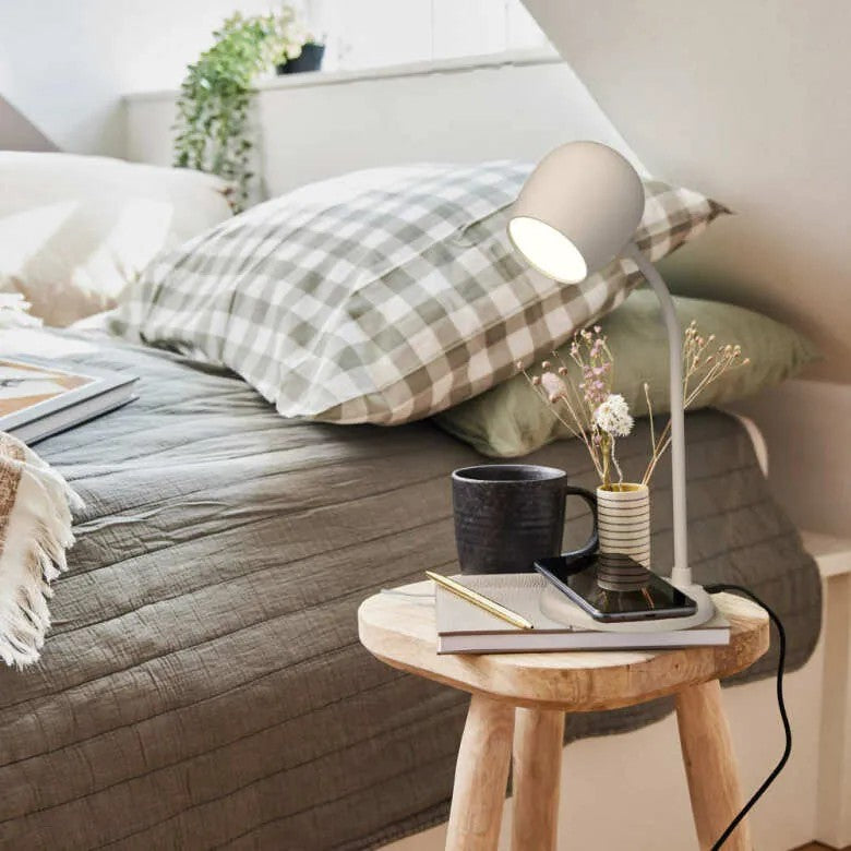 Kreafunk Ellie LED-lampa/Högtalare/Qi Ivory Sand