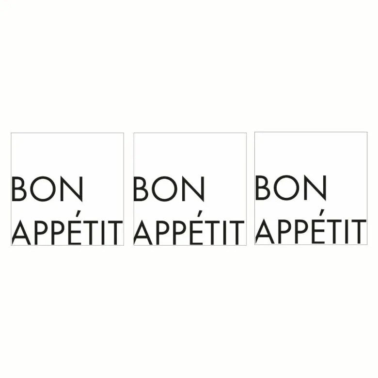 Paperproducts Design Bon Appetit Servett 33x33 cm Vit/Svart 3 st 20-pack