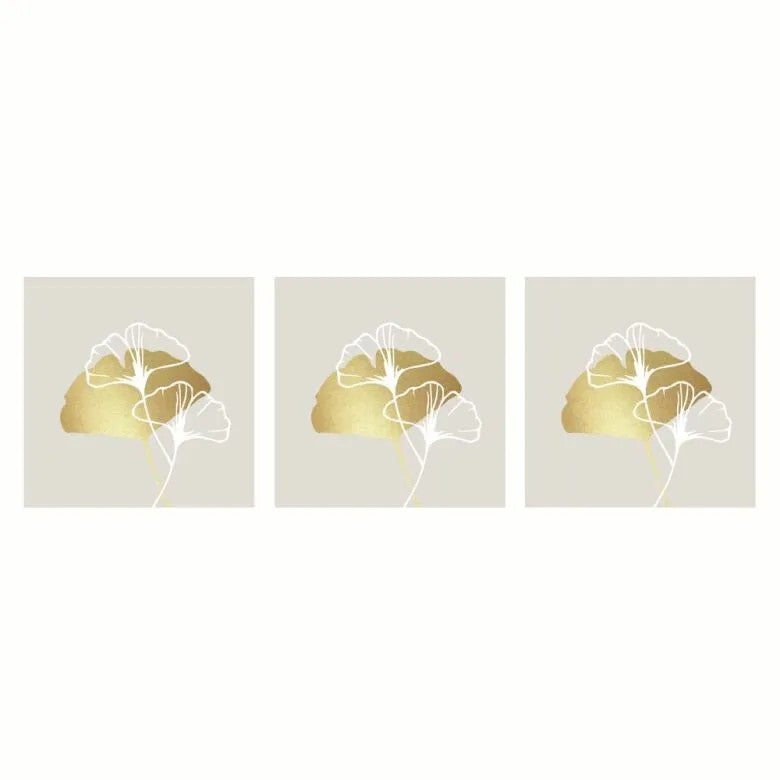 Paperproducts Design Golden Gingko Servett 33x33 cm Taupe 3 st 20-pack