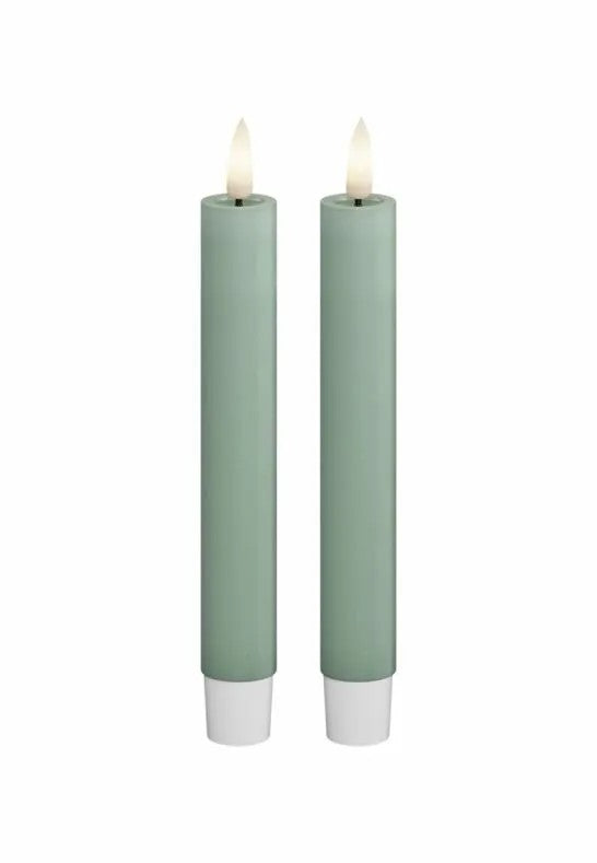 DeluxeHomeart LED Kronljus 2,2x15 cm Sage Green 2-pack