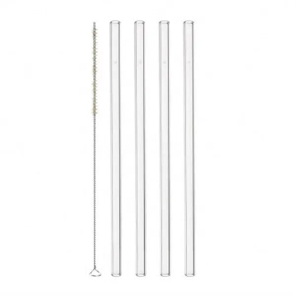 Leonardo Sugrör Glas 4-pack + Borste