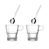 Leonardo Senso Kaffeset med sked 250ml 2-pack