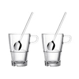 Leonardo Senso Kaffeset med sked 350ml 2-pack