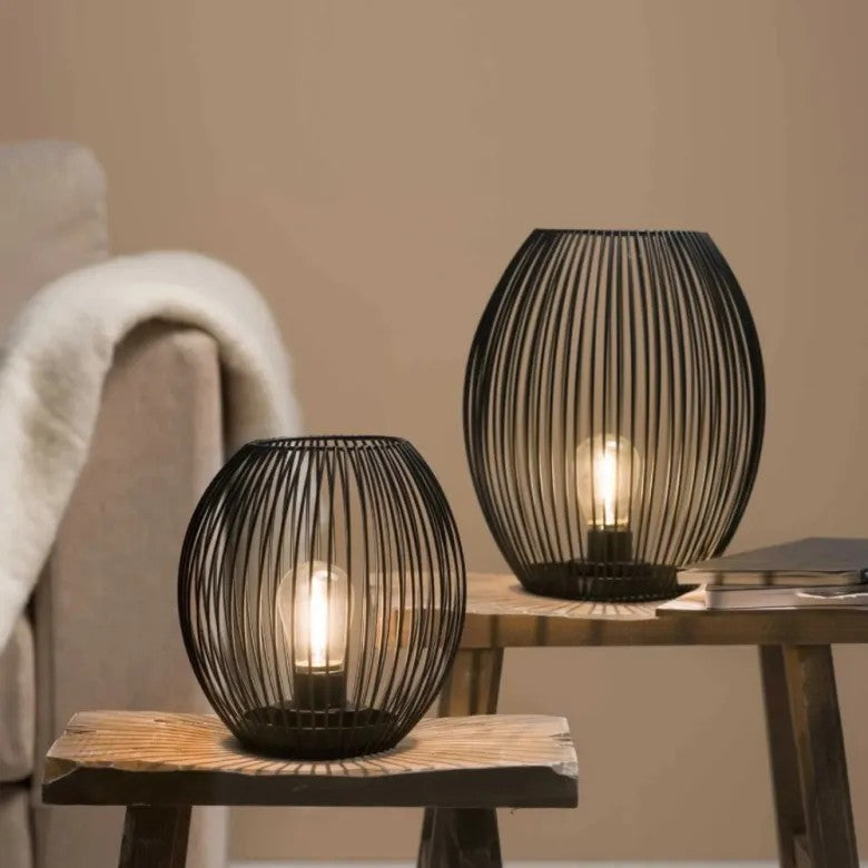 Leonardo Casolare Lanterna 18 cm Svart med LED