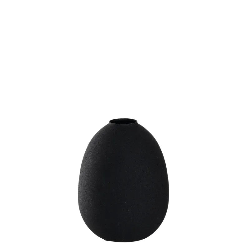 Leonardo Vas 16 cm metall Svart