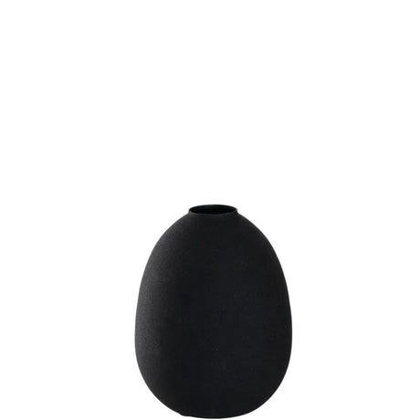 Leonardo Vas 16 cm metall Svart