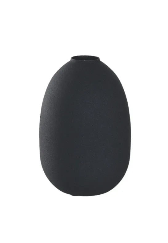 Leonardo Vas 19 cm metall svart