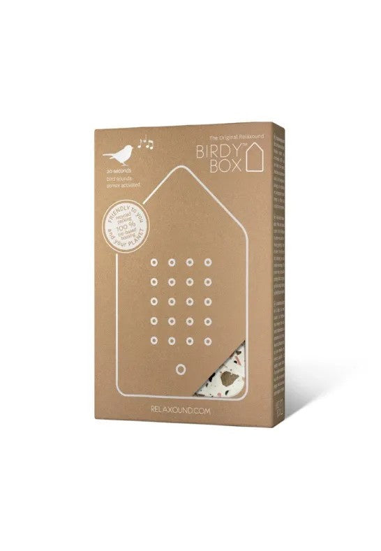 Relaxound Birdybox Speldosa Fågelkvitter Toffee Terrazzo