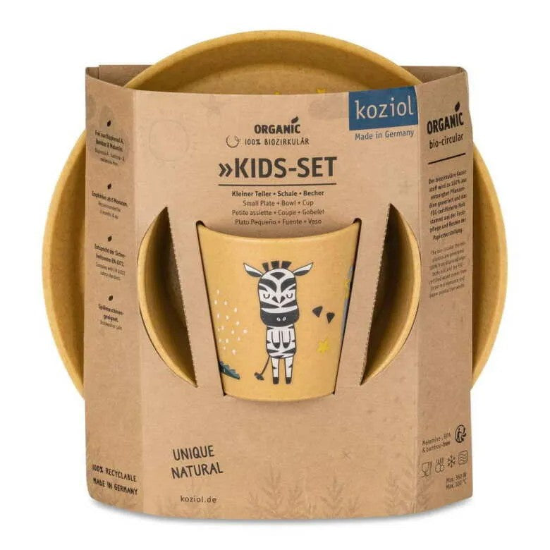 Koziol Connect Barnservis 3 delar Tallrik/Skål/Mugg Zoo