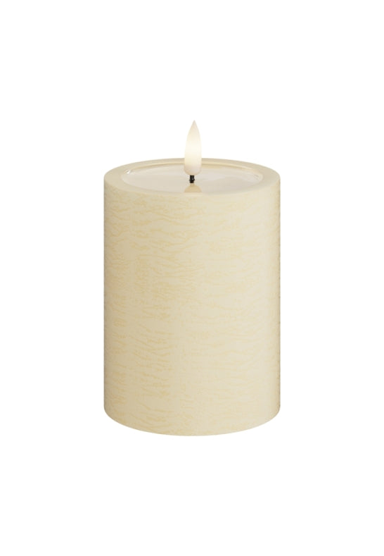 Unique Candles Unique LED Blockljus Cream 7,5x10 cm