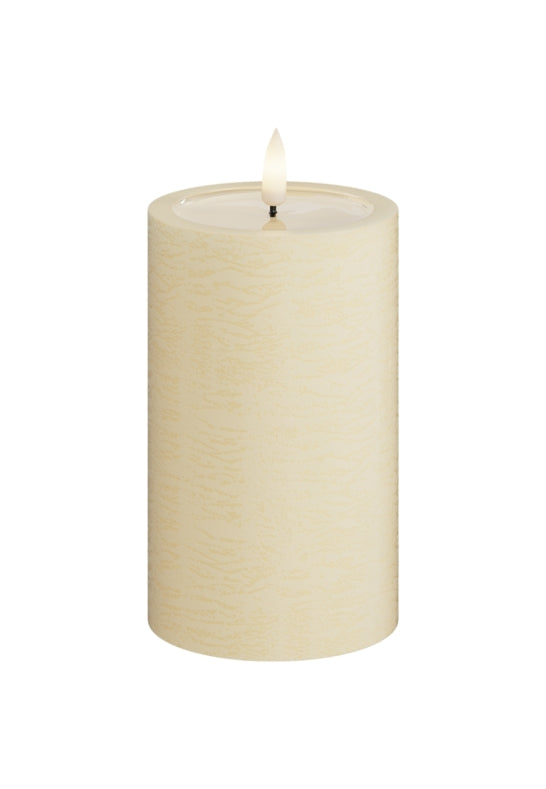 Unique Candles Unique LED Blockljus Cream 7,5x12,5 cm