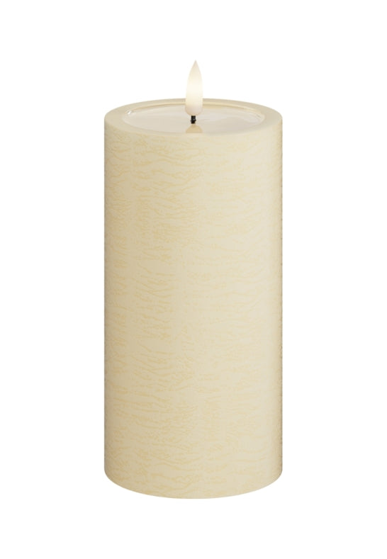 Unique Candles Unique LED Blockljus Cream 7,5x15 cm
