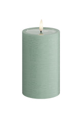 Unique Candles Unique LED Blockljus Sage Green 7,5x12,5 cm