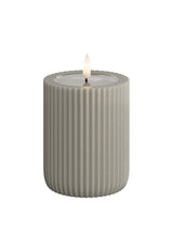 Unique Candles Unique LED Blockljus Stripe Sand 8x10 cm