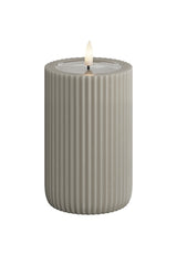 Unique Candles Unique LED Blockljus Stripe Sand 8x12,5 cm