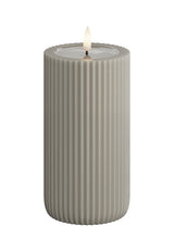 Unique Candles Unique LED Blockljus Stripe Sand 8x15 cm