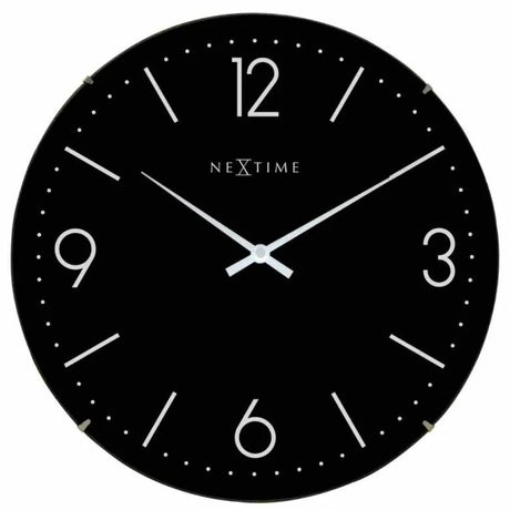 NeXtime Basic Dome Väggklocka Ø35 cm Svart