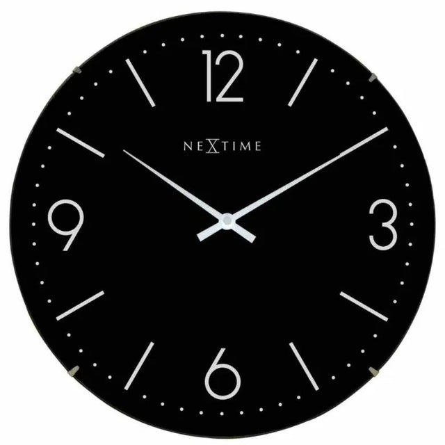 NeXtime Basic Dome Väggklocka Ø35 cm Svart