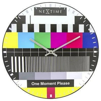 NeXtime Testpage Dome Väggklocka 35 cm Flerfärgad/Glas