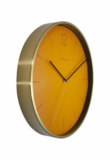 NeXtime Essential Gold Väggklocka 34 cm Gul