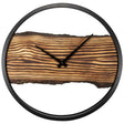 NeXtime Forest Large Väggklocka Ø45 cm Trä/Svart