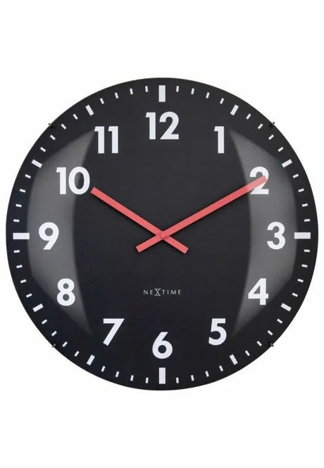 NeXtime Duomo Väggklocka Ø50 cm Svart