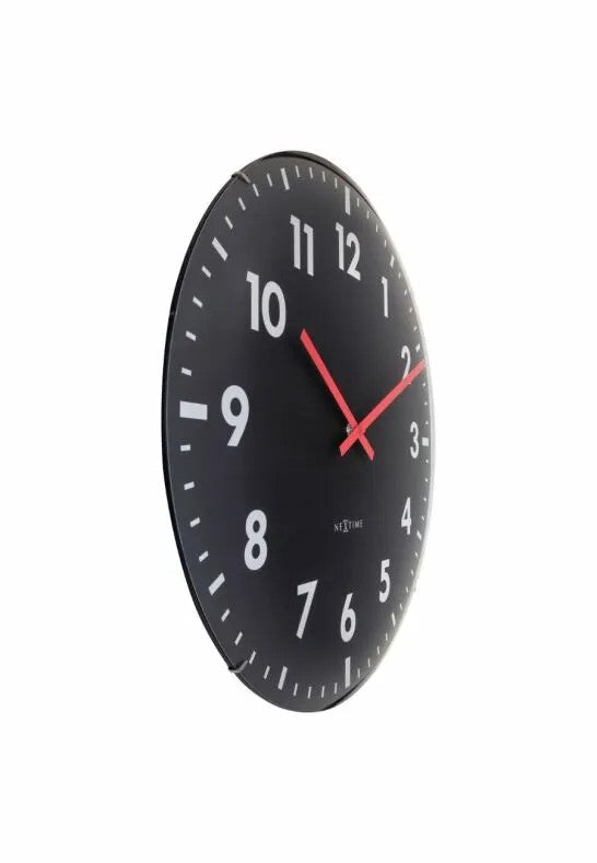 NeXtime Duomo Väggklocka Ø50 cm Svart