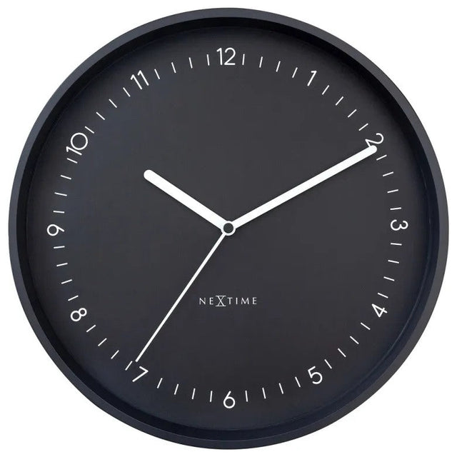 NeXtime Berlin Väggklocka Ø30 cm Svart