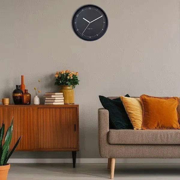 NeXtime Berlin Väggklocka Ø30 cm Svart