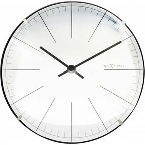 NeXtime Big Stripe Mini Dome Väggklocka ø20cm Vit