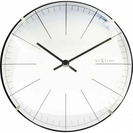 NeXtime Big Stripe Mini Dome Väggklocka ø20cm Vit