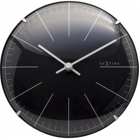 NeXtime Big Stripe Mini Dome Väggklocka ø20cm Svart