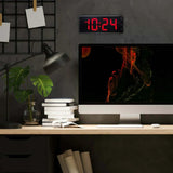 NeXtime Digital Väggklocka/Bordsklocka 27 cm Svart/Röd