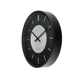 NeXtime Retro II Stripes Väggklocka 25 cm Svart/Silver