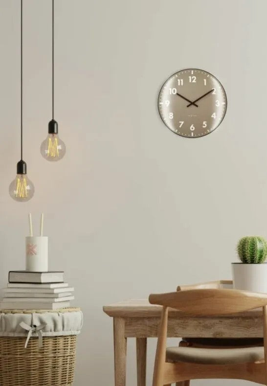 NeXtime Duomo Väggklocka 35 cm Khaki